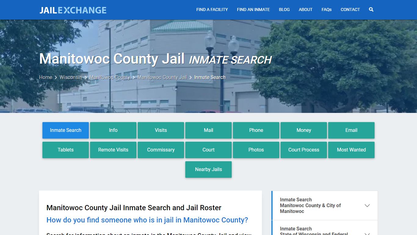 Inmate Search: Roster & Mugshots - Manitowoc County Jail, WI